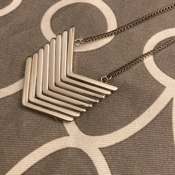 Romolo Genevieve Stacked Chevron Necklace - Picture 2 of 3